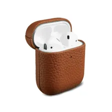 Accezz Echt Leren Case  Apple Airpods 1 / 2 - Cognac