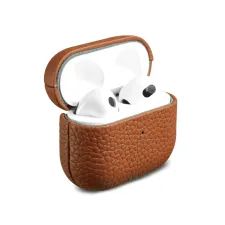 Accezz Echt Leren Case  Apple Airpods 3 - Cognac