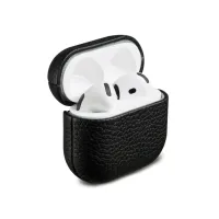 Accezz Echt Leren Case  Apple Airpods 4 - Zwart
