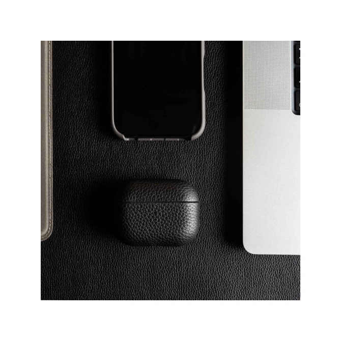 Accezz Echt Leren Case  Apple Airpods 4 - Zwart