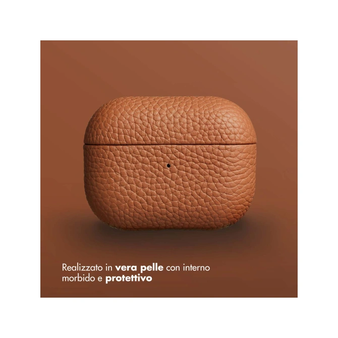 Accezz Echt Leren Case  Apple AirPods Pro 2 - Cognac