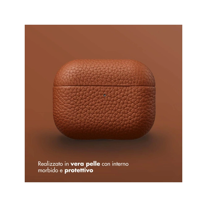 Accezz Echt Leren Case  Apple Airpods Pro 3 - Cognac