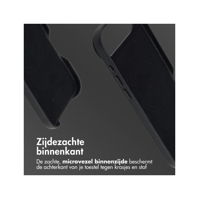 Accezz Echt leren hoesje + MagSafe Wallet Apple iPhone Air - Onyx Black