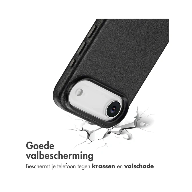 Accezz Echt leren hoesje + MagSafe Wallet Apple iPhone Air - Onyx Black
