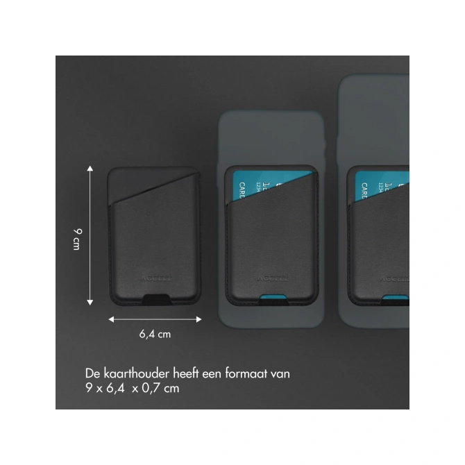 Accezz Echt leren hoesje + MagSafe Wallet Apple iPhone Air - Onyx Black