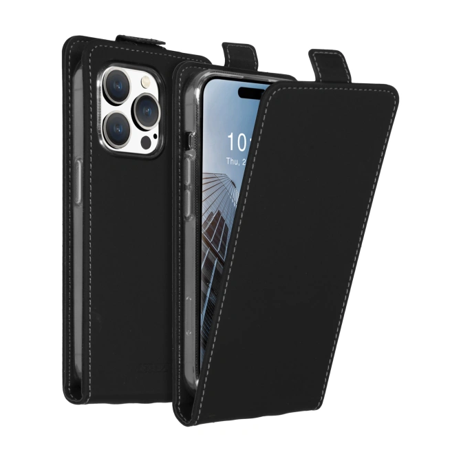 Accezz Flipcase Apple iPhone 15 Pro - Zwart