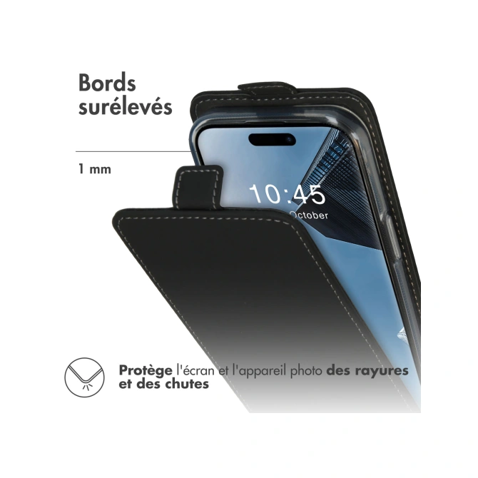 Accezz Flipcase Apple iPhone 15 - Zwart