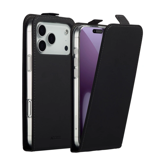 Accezz Flipcase Apple iPhone 17 Pro Max - Zwart