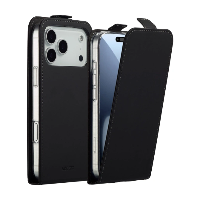 Accezz Flipcase Apple iPhone 17 Pro - Zwart