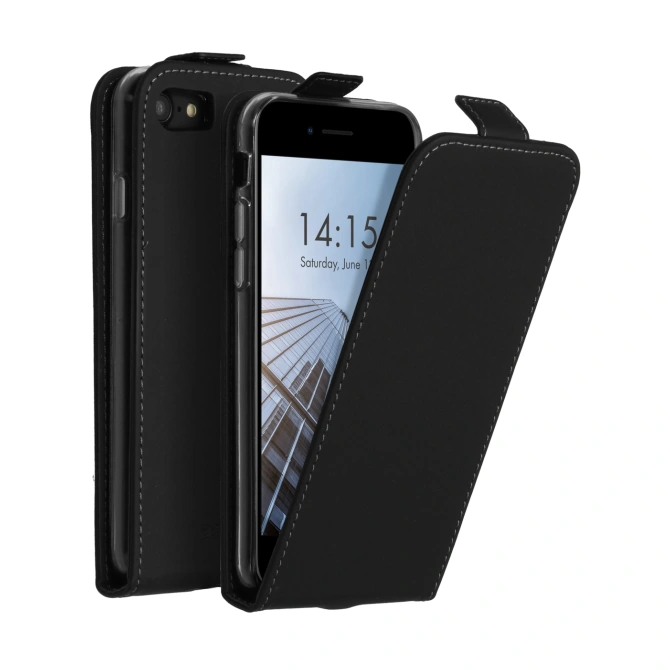 Accezz Flipcase Apple iPhone SE (2022 / 2020) / 8 / 7 - Zwart