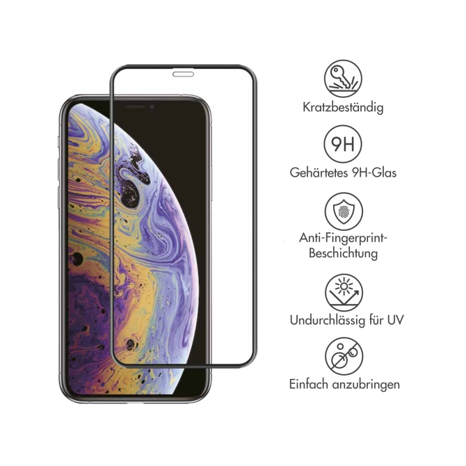 Accezz Gehard Glas Full Cover Screenprotector Apple iPhone 11 Pro Max / Xs Max