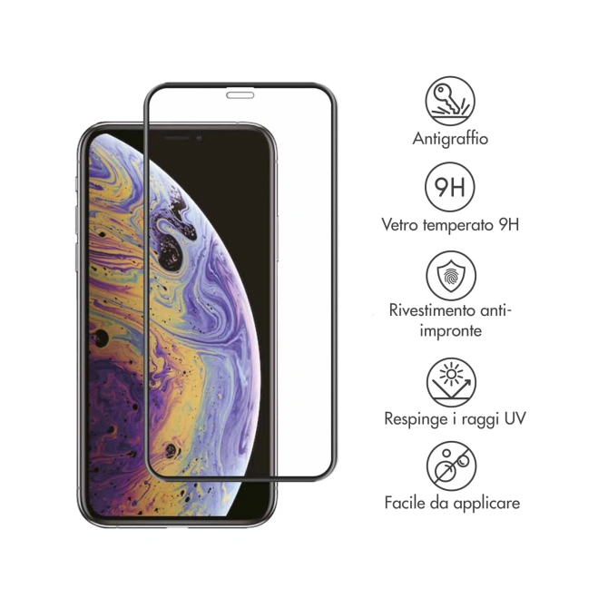 Accezz Gehard Glas Full Cover Screenprotector Apple iPhone 11 Pro Max / Xs Max