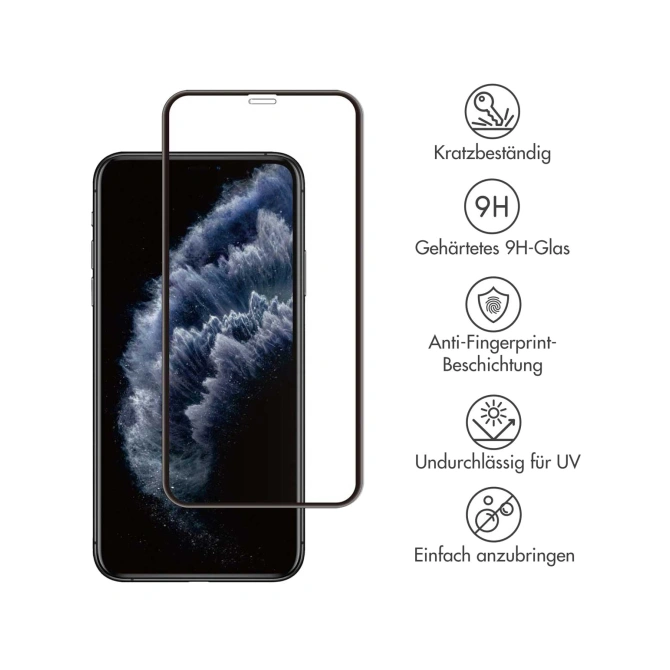 Accezz Gehard Glas Full Cover Screenprotector Apple iPhone 11 Pro / Xs / X