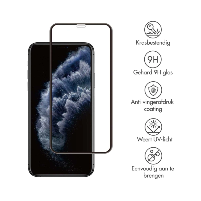 Accezz Gehard Glas Full Cover Screenprotector Apple iPhone 11 Pro / Xs / X