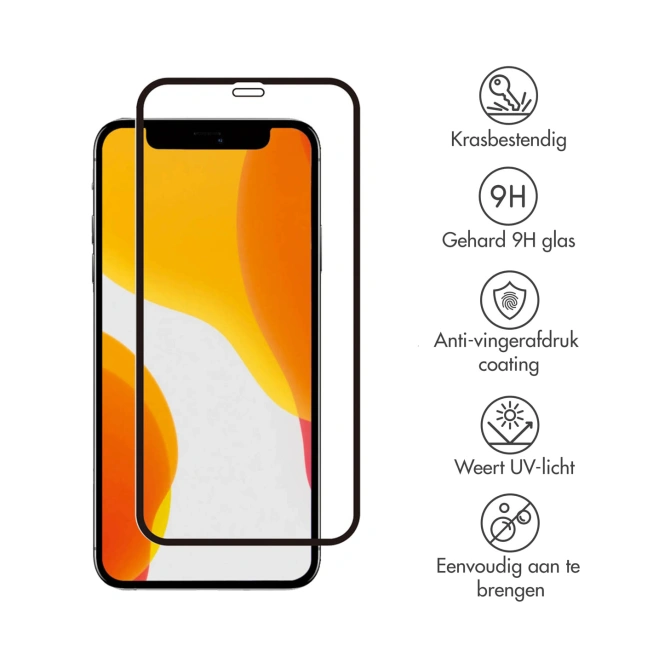 Accezz Gehard Glas Full Cover Screenprotector Apple iPhone 12 Mini Accezz Gehard Glas Full Cover Screenprotector Apple iPhone 12 Mini