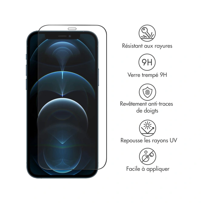 Accezz Gehard Glas Full Cover Screenprotector Apple iPhone 12 (Pro)