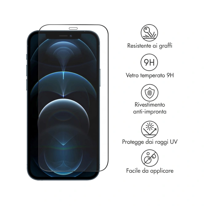Accezz Gehard Glas Full Cover Screenprotector Apple iPhone 12 Pro Max