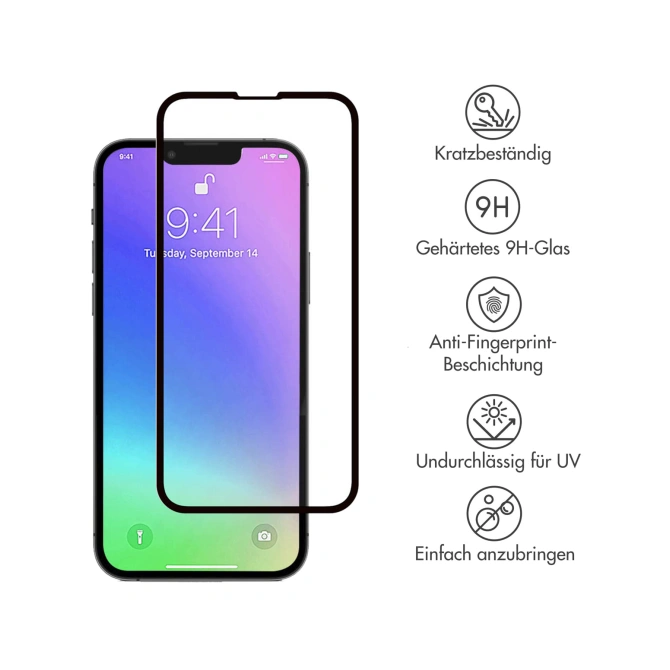 Accezz Gehard Glas Full Cover Screenprotector Apple iPhone 13 Mini