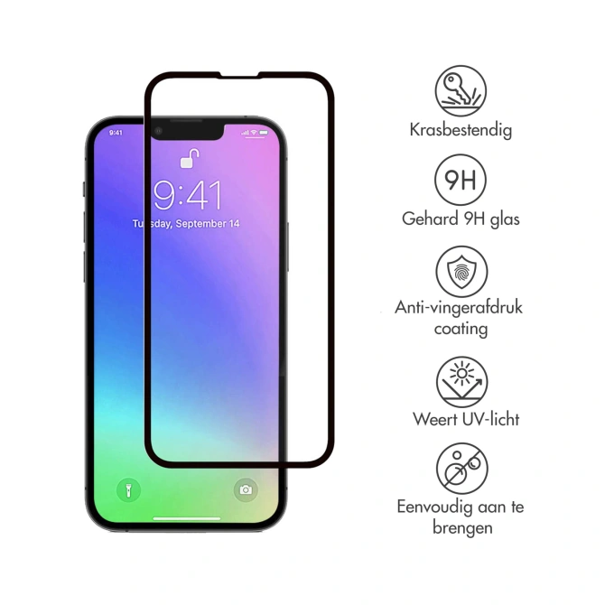 Accezz Gehard Glas Full Cover Screenprotector Apple iPhone 13 Mini