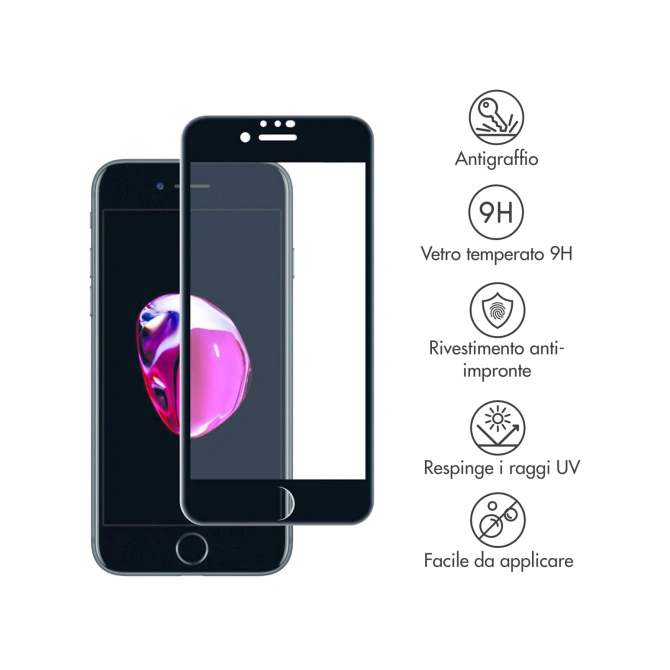 Accezz Gehard Glas Full Cover Screenprotector Apple iPhone SE (2022 / 2020)