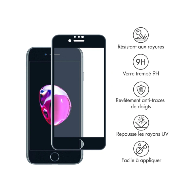 Accezz Gehard Glas Full Cover Screenprotector Apple iPhone SE (2022 / 2020) / 8 / 7 / 6(s)