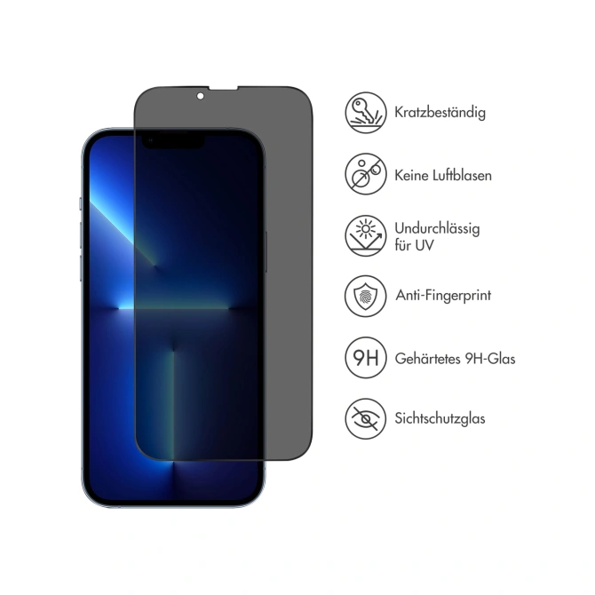 Accezz Gehard Glas Privacy Screenprotector Apple iPhone 13 Pro Max / 14 Plus