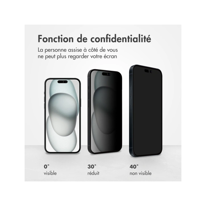 Accezz Gehard Glas Privacy Screenprotector Apple iPhone 14 Pro / 15 / 16