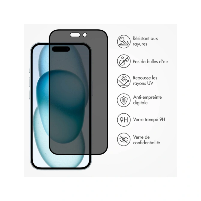 Accezz Gehard Glas Privacy Screenprotector Apple iPhone 14 Pro Max / 15 Plus / 16 Plus