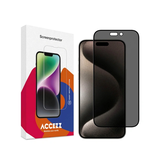 Accezz Gehard Glas Privacy Screenprotector Apple iPhone 15 Pro
