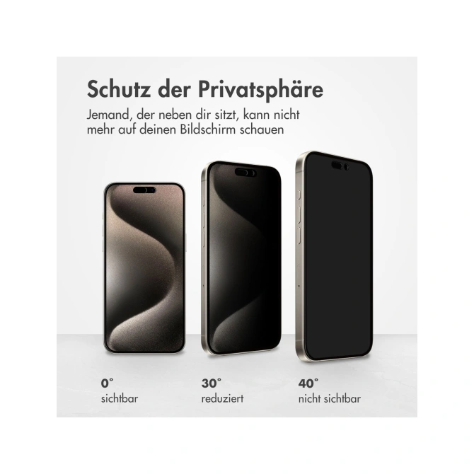 Accezz Gehard Glas Privacy Screenprotector Apple iPhone 15 Pro