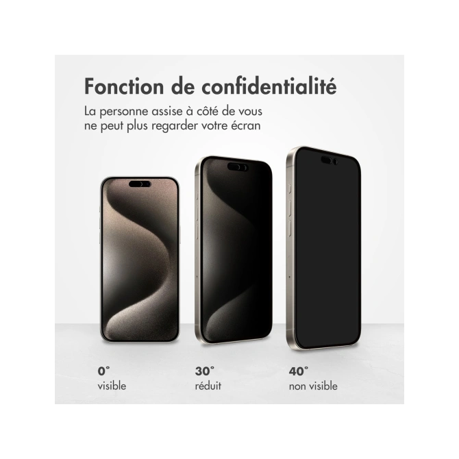 Accezz Gehard Glas Privacy Screenprotector Apple iPhone 15 Pro