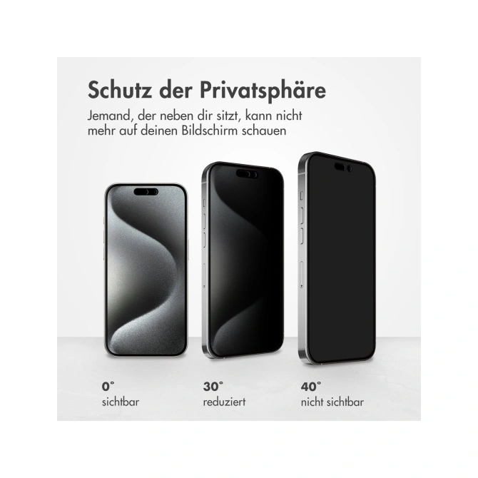 Accezz Gehard Glas Privacy Screenprotector Apple iPhone 15 Pro Max