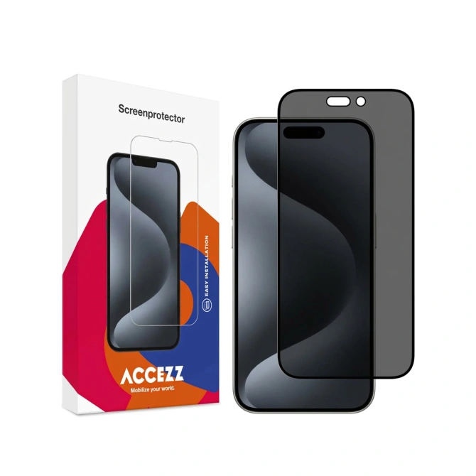 Accezz Gehard Glas Privacy Screenprotector Apple iPhone 15 Pro Max