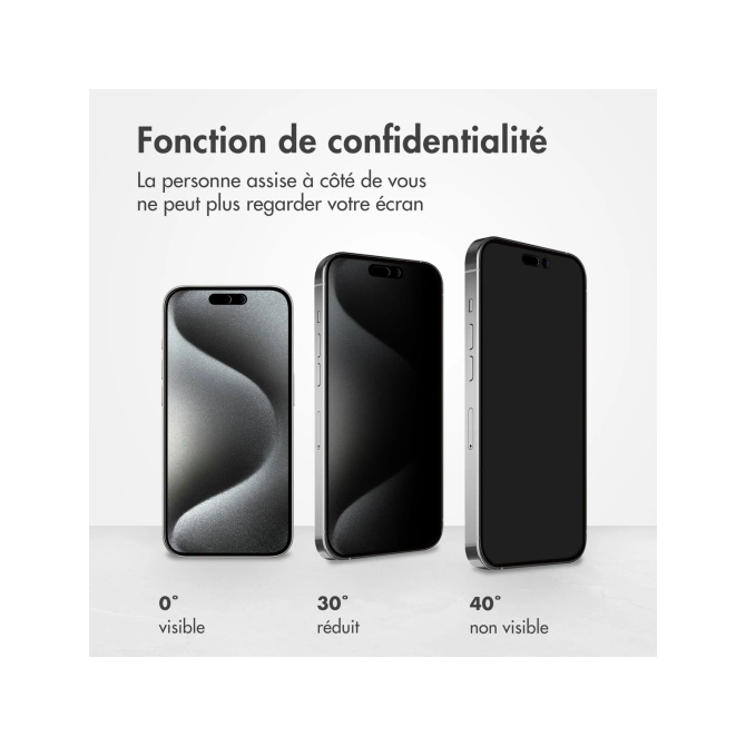 Accezz Gehard Glas Privacy Screenprotector Apple iPhone 15 Pro Max