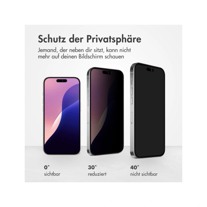 Accezz Gehard Glas Privacy Screenprotector Apple iPhone 16 Pro Max / 17 Pro Max