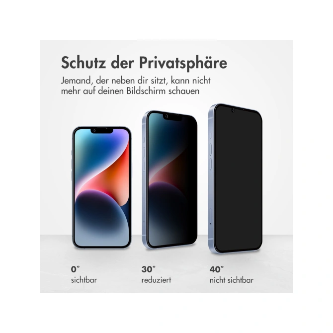 Accezz Gehard Glas Privacy Screenprotector Apple iPhone 17e / 16e / 14 / 13 / 13 Pro