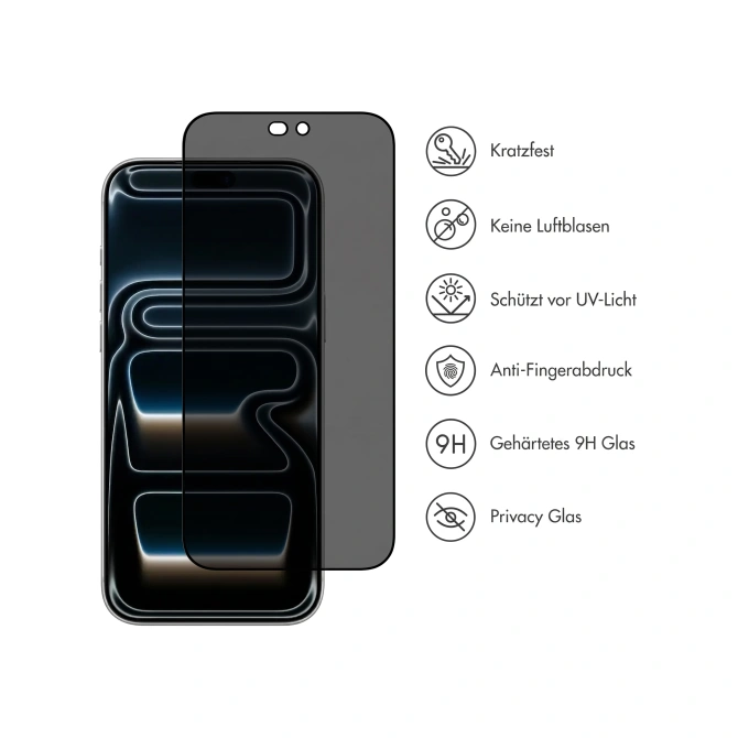Accezz Gehard Glas Privacy Screenprotector Apple iPhone 18 Pro Max