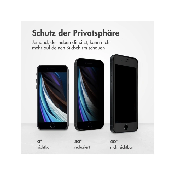 Accezz Gehard Glas Privacy Screenprotector Apple iPhone SE (2022 / 2020)