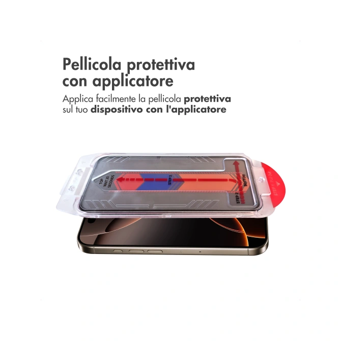 Accezz Gehard Glas Privacy Screenprotector + Applicator Apple iPhone 15 Pro