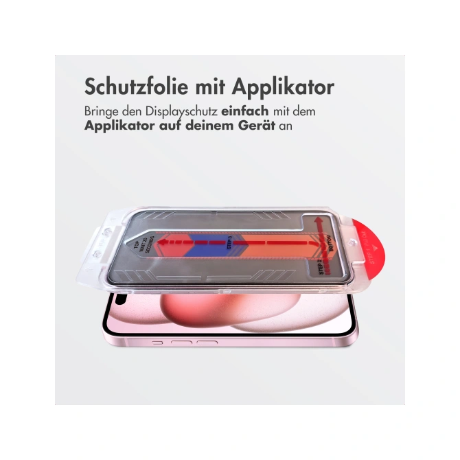 Accezz Gehard Glas Privacy Screenprotector + Applicator Apple iPhone 16 / 15