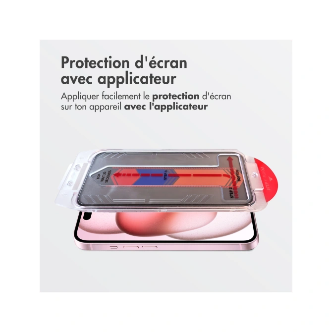 Accezz Gehard Glas Privacy Screenprotector + Applicator Apple iPhone 16 / 15
