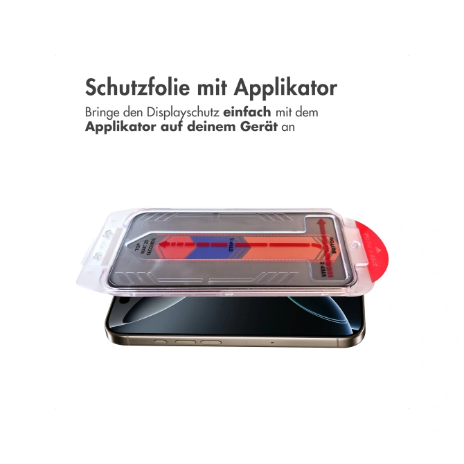 Accezz Gehard Glas Privacy Screenprotector + Applicator Apple iPhone 16 Pro