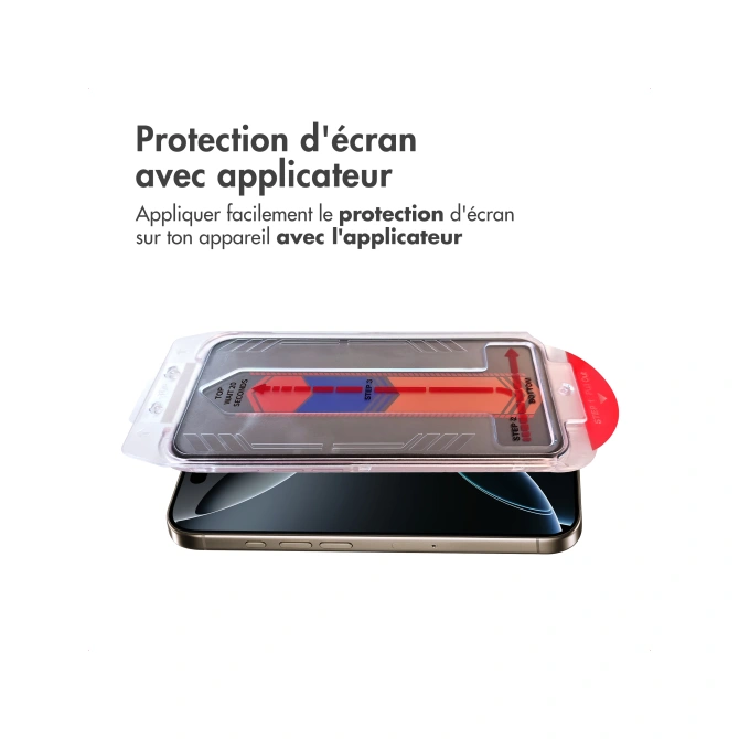 Accezz Gehard Glas Privacy Screenprotector + Applicator Apple iPhone 16 Pro