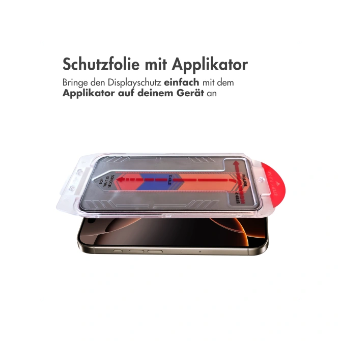 Accezz Gehard Glas Privacy Screenprotector + Applicator Apple iPhone 16 Pro Max