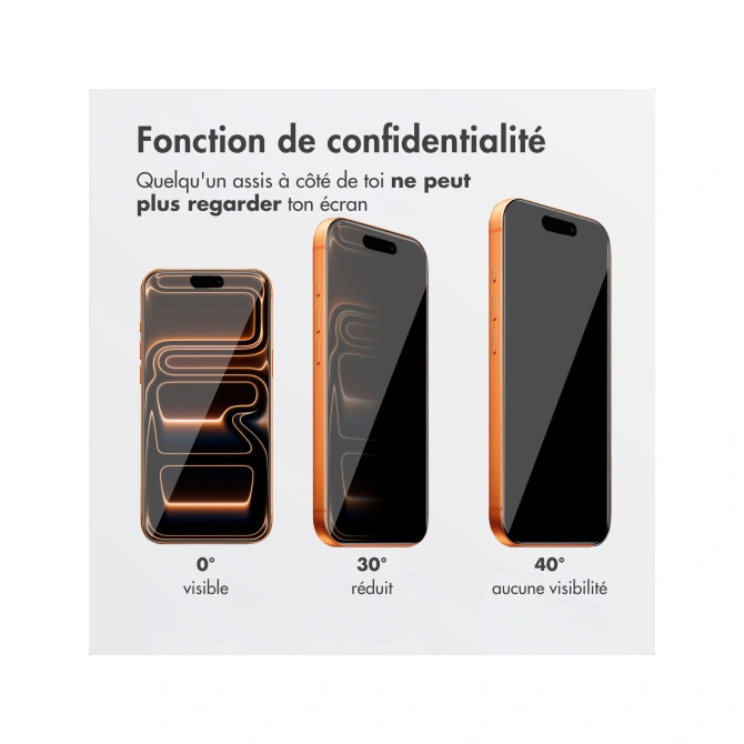 Accezz Gehard Glas Privacy Screenprotector + Applicator Apple iPhone 17 Pro Max