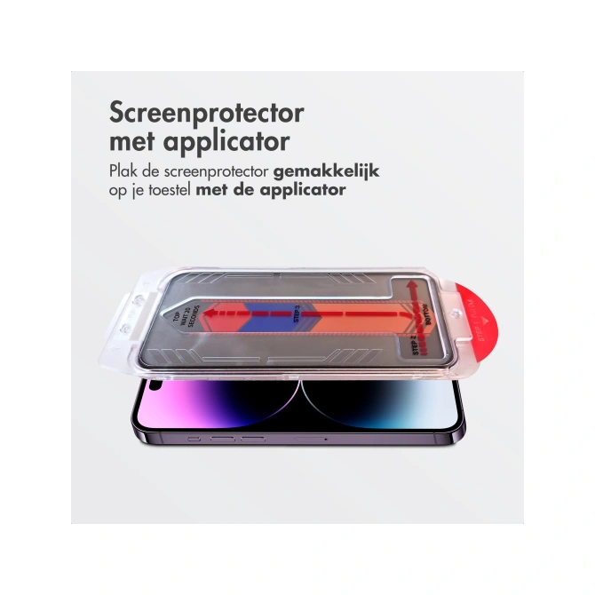 Accezz Gehard Glas Privacy Screenprotector + Applicator Apple iPhone 17e / 16e / 14 / 13 / 13 Pro