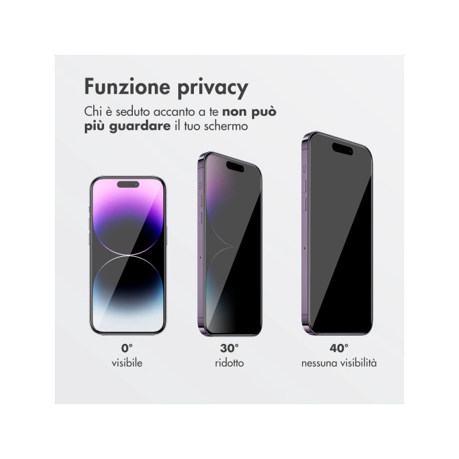 Accezz Gehard Glas Privacy Screenprotector + Applicator Apple iPhone 17e / 16e / 14 / 13 / 13 Pro