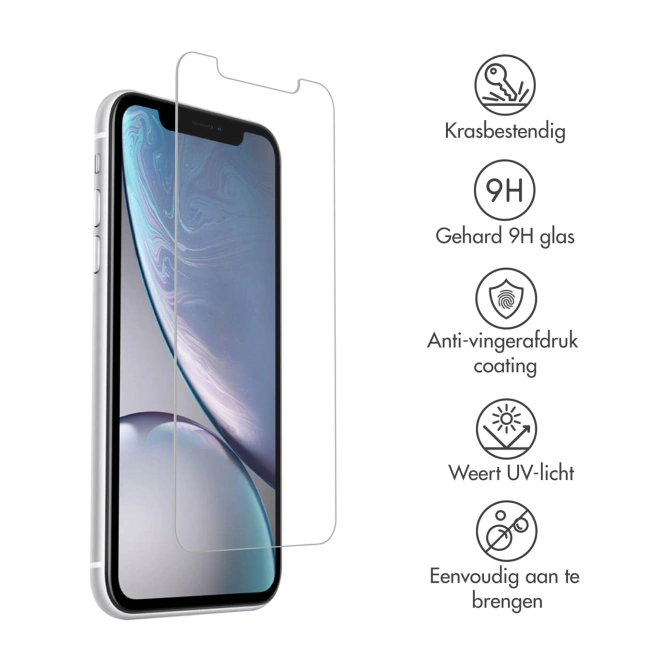 Accezz Gehard Glas Screenprotector 2-pack Apple iPhone 12 (Pro) / 11 / XR