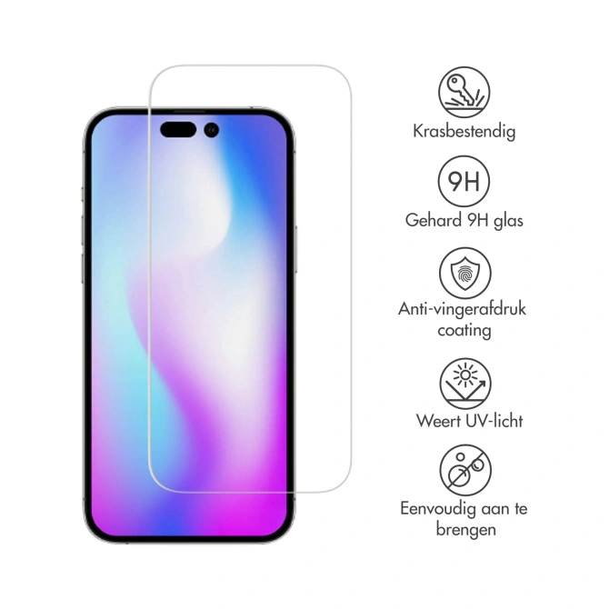 Accezz Gehard Glas Screenprotector 2-pack Apple iPhone 14 Pro