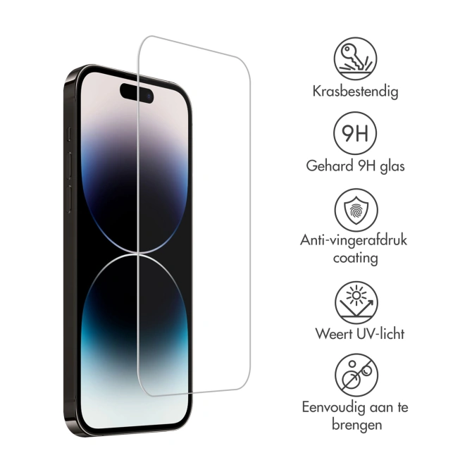 Accezz Gehard Glas Screenprotector 2-pack Apple iPhone 15 Plus / 15 Pro Max / 16 Plus
